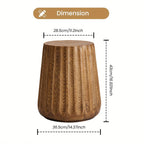 Outdoor/Indoor Round Side Table - Lightweight Accent Table with Faux Wood Construction, Modern Farmhouse Coffee table, Footrest, Plant Stand - for Patio, Living Room, Deck, Garden - Easy to Move & Durable Decor House Of Avana