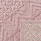 Indoor Outdoor Rug Livorno Boho High-Low Pattern In Pink RugYourHome