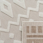 Indoor Outdoor Rug Livorno Geometric Trellis Pattern In Cream RugYourHome