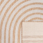 In- & Outdoor Rug Captera with Minimalistic Line Pattern in Nature Beige RugYourHome