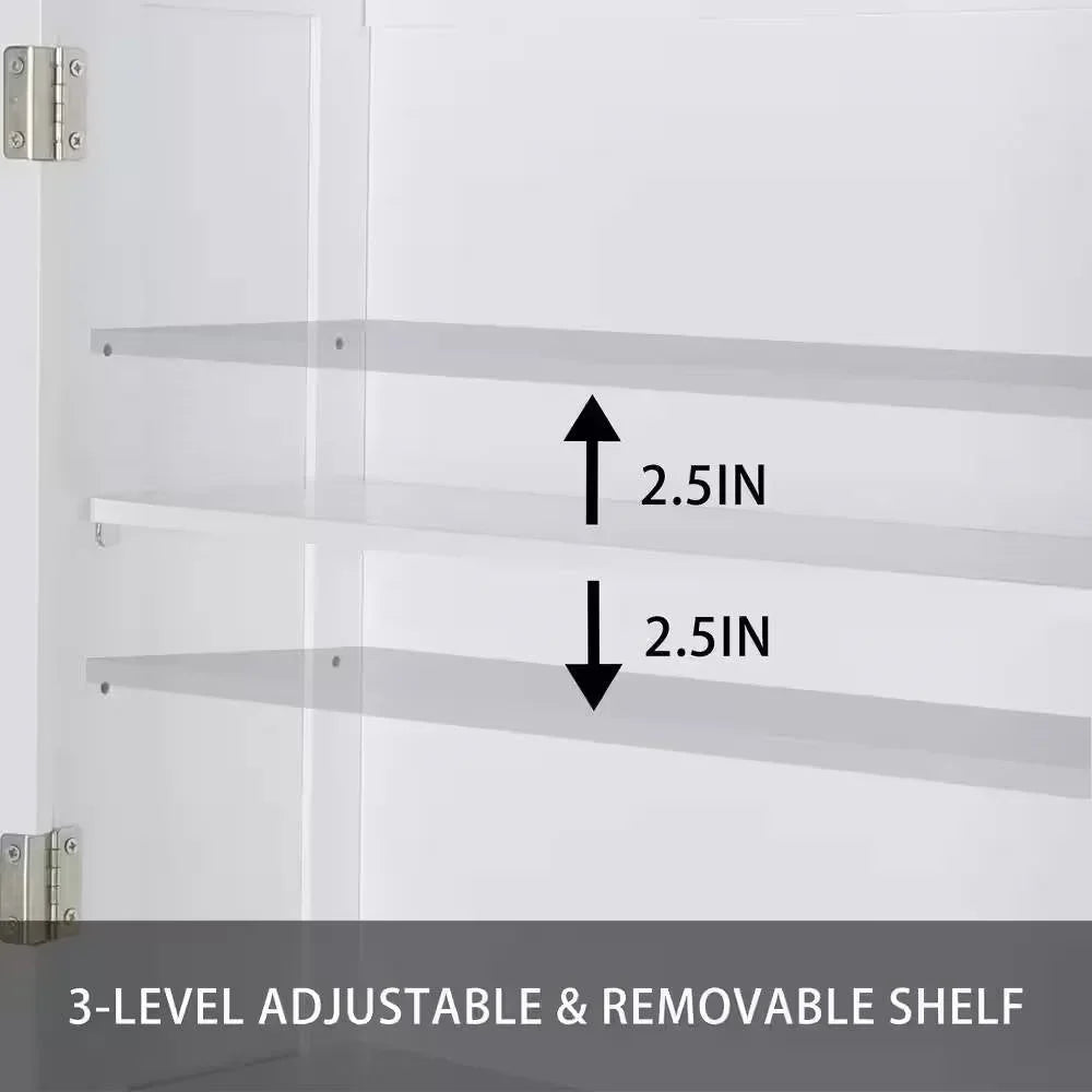 Over the Toilet Bathroom Storage Cabinet Shelving Unit in Grey Wood Finish