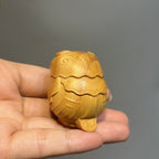 Adorable Mini Owl Sculpture - Handcrafted Wooden Art - Intricately Detailed Desktop Decor - Adds Charm... - House Of Avana