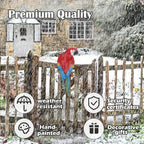 A Pair Simulation Parrot Wall Decoration, 12 Inch Lifelike Outdoor Golden Parrot Sculpture, Tropical Realistic Green And Red Parrot Bird Decoration, Used for Courtyard Gardens, Lawns, Trees, Walls House Of Avana