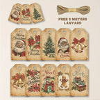 40pcs, Vintage Christmas Series Hang Tags, Exquisite Christmas Gift Tags, Santa Claus/Christmas Tree/Gingerbread Man, Hang Tags, Christmas Party Decorations, 10 Different Pattern Designs, Cute DIY Cards, Message Cards, Holida House Of Avana [[SKU:HOA-MSC-034]]