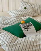 Parker Minimalist Striped Bedding Set / Khaki & Gray Ever Lasting