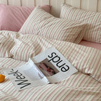 Parker Minimalist Striped Bedding Set / Blue Ever Lasting