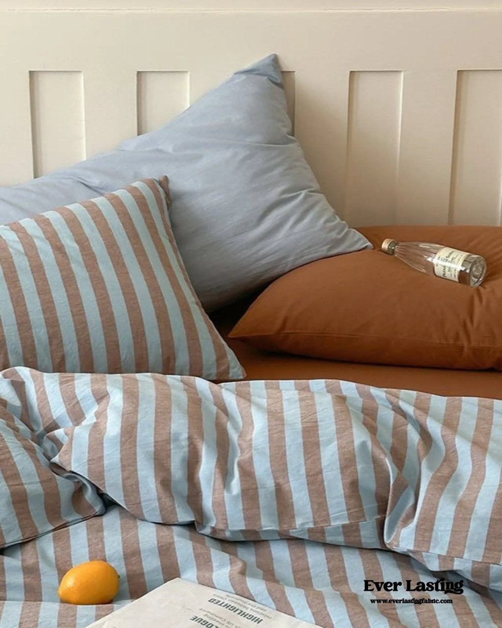 Parker Minimalist Striped Bedding Set / Pink Ever Lasting