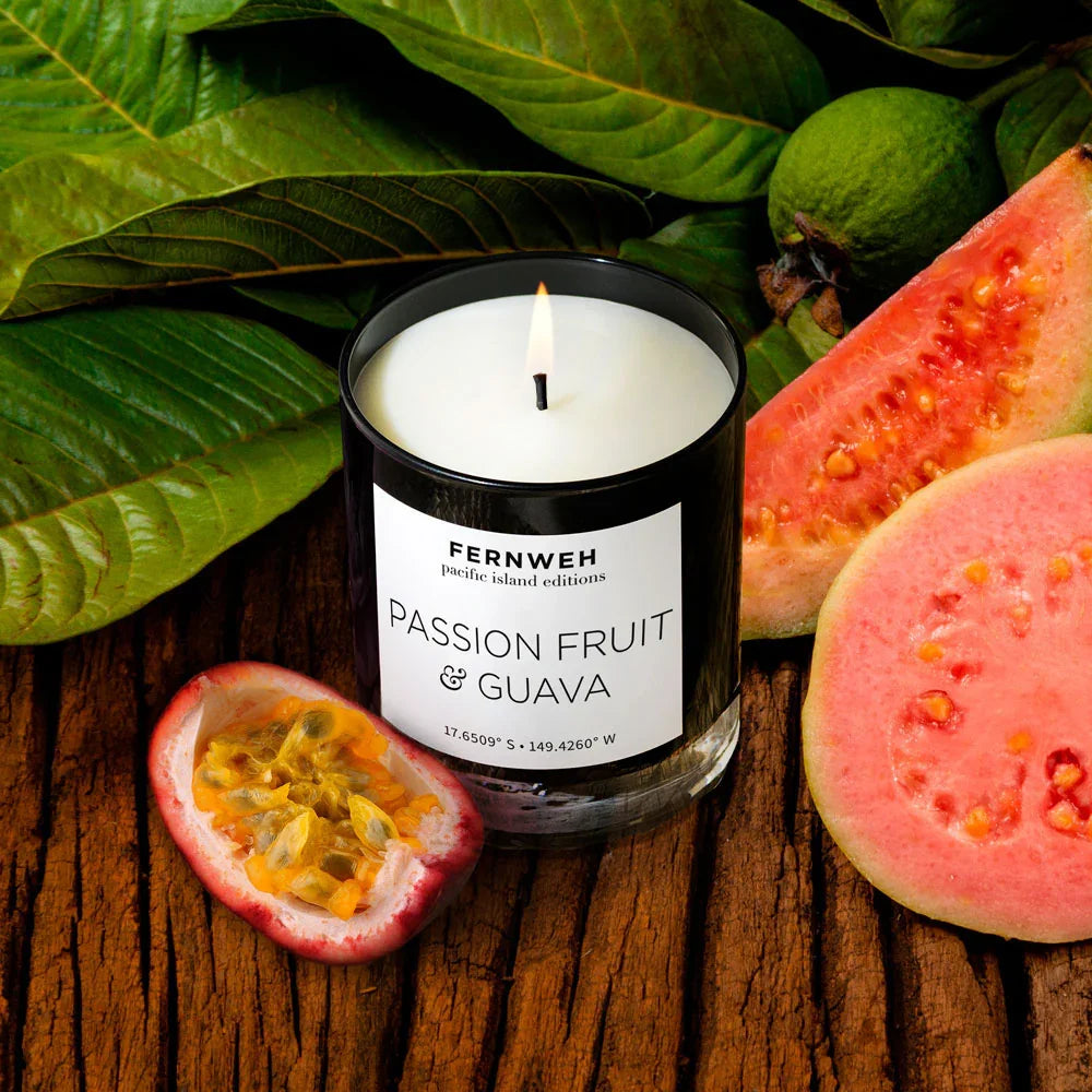 Passion Fruit & Guava Scented Soy Candle Fernweh Editions