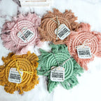 Pastel Braided Tassel Coasters Gia Roma