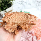 Pastel Braided Tassel Coasters Gia Roma