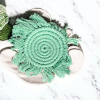 Pastel Braided Tassel Coasters Gia Roma