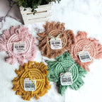Pastel Braided Tassel Coasters Gia Roma