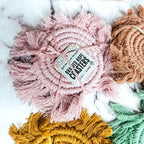 Pastel Braided Tassel Coasters Gia Roma