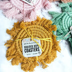 Pastel Braided Tassel Coasters Gia Roma