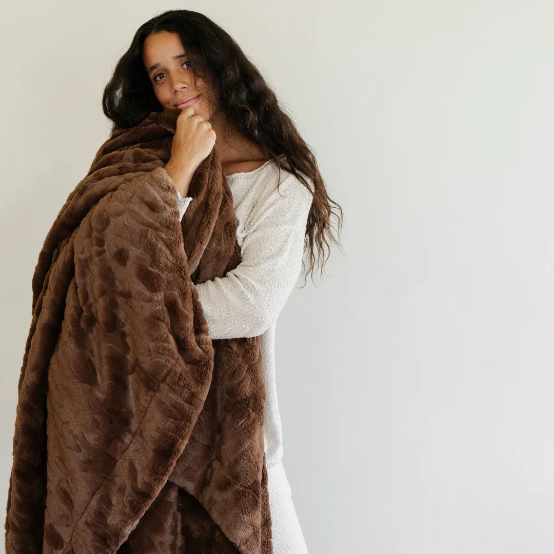 PATTERNED FAUX FUR XL THROW BLANKETS