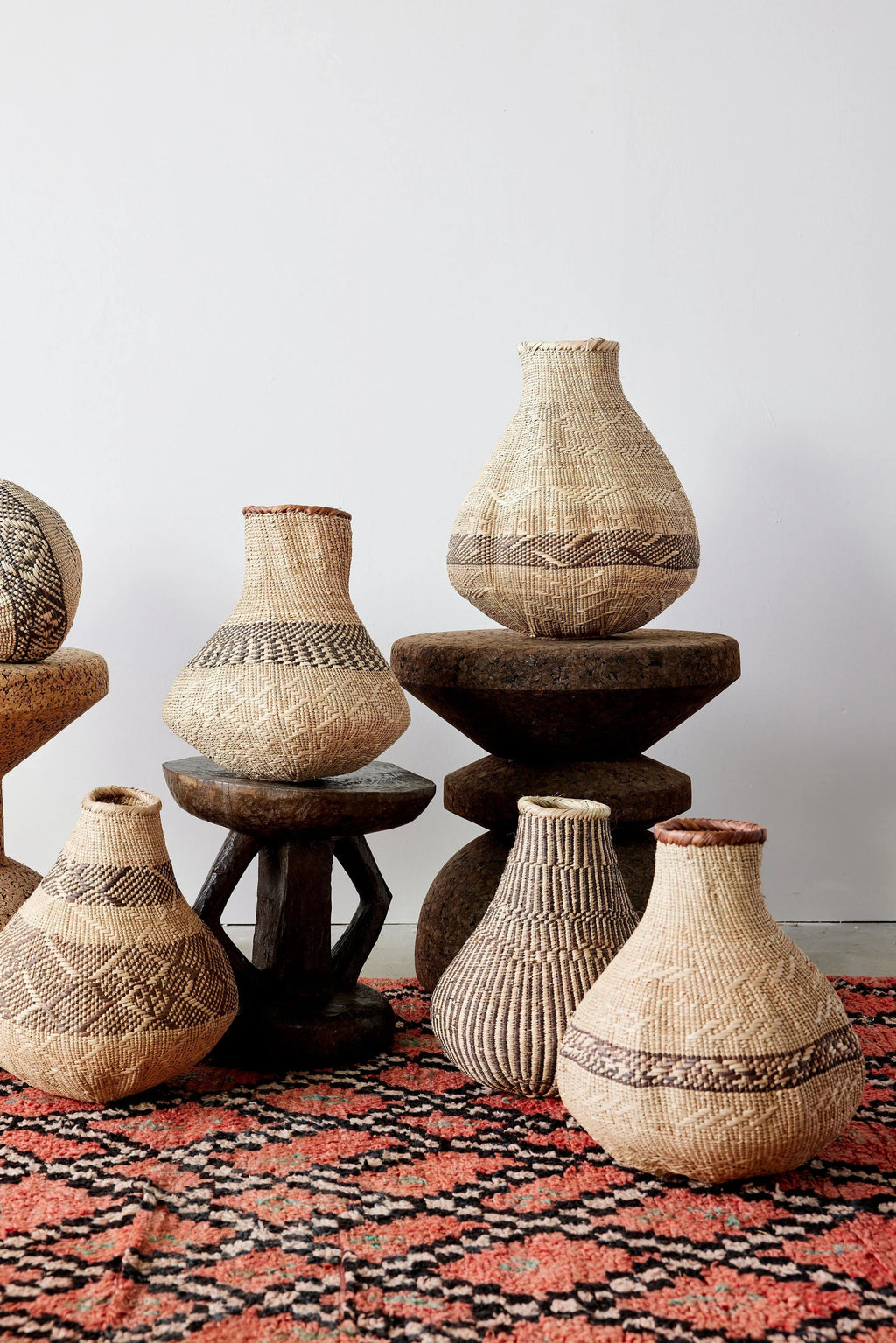 Patterned Binga Nongo Gourd Woven Basket Kanju Interiors