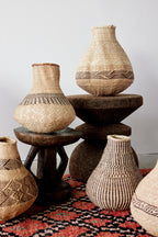 Patterned Binga Nongo Gourd Woven Basket Kanju Interiors