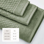 Cotton Diamond Waffle Weave Bath Towel Set - Grayson Collection