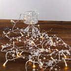 Christmas imitation pearl string lights, LED lights, festive decorations, suitable for Christmas, Valentine's Day, wedding venue decoration, gift presentation, room decoration, Christmas tree decoration, for creating festive House Of Avana [[SKU:HOA-GDN-403]]