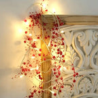 Christmas imitation pearl string lights, LED lights, festive decorations, suitable for Christmas, Valentine's Day, wedding venue decoration, gift presentation, room decoration, Christmas tree decoration, for creating festive House Of Avana [[SKU:HOA-GDN-403]]