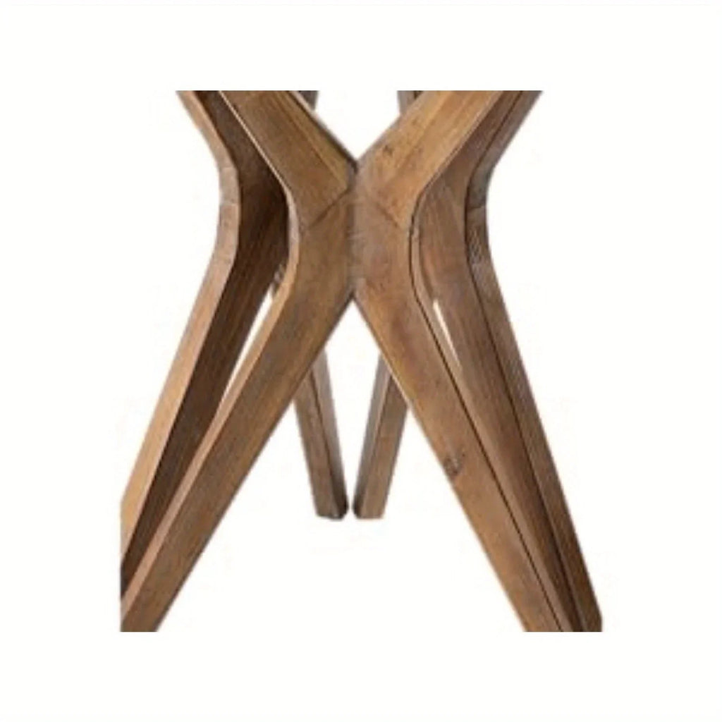 Pedestal Farmhouse End Table Set of 2, White Round End Table, Distressed White Top with Tripod Base for Modern Farmhouse, Boho Decor, Round House Of Avana