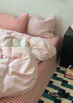 Peekaboo Gingham Stripe Bedding Set / Mint Green Ever Lasting