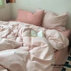 Peekaboo Gingham Stripe Bedding Set / Mint Green Ever Lasting