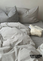 Peekaboo Gingham Stripe Bedding Set / Mint Green Ever Lasting