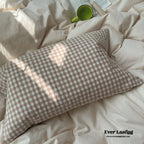 Peekaboo Gingham Stripe Bedding Set / Mint Green Ever Lasting