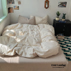 Peekaboo Gingham Stripe Bedding Set / Mint Green Ever Lasting