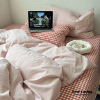 Peekaboo Gingham Stripe Bedding Set / Mint Green Ever Lasting