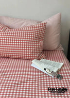 Peekaboo Gingham Stripe Bedding Set / Mint Green Ever Lasting