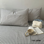Peekaboo Gingham Stripe Bedding Set / Mint Green Ever Lasting