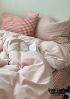 Peekaboo Gingham Stripe Bedding Set / Mint Green Ever Lasting