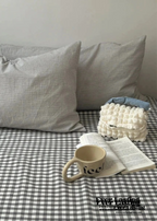 Peekaboo Gingham Stripe Bedding Set / Mint Green Ever Lasting