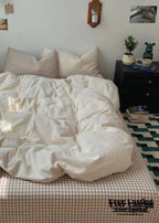 Peekaboo Gingham Stripe Bedding Set / Mint Green Ever Lasting