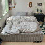 Peekaboo Gingham Stripe Bedding Set / Mint Green Ever Lasting