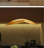 Pendant Lamp - Minimalist Wood Fish Bone