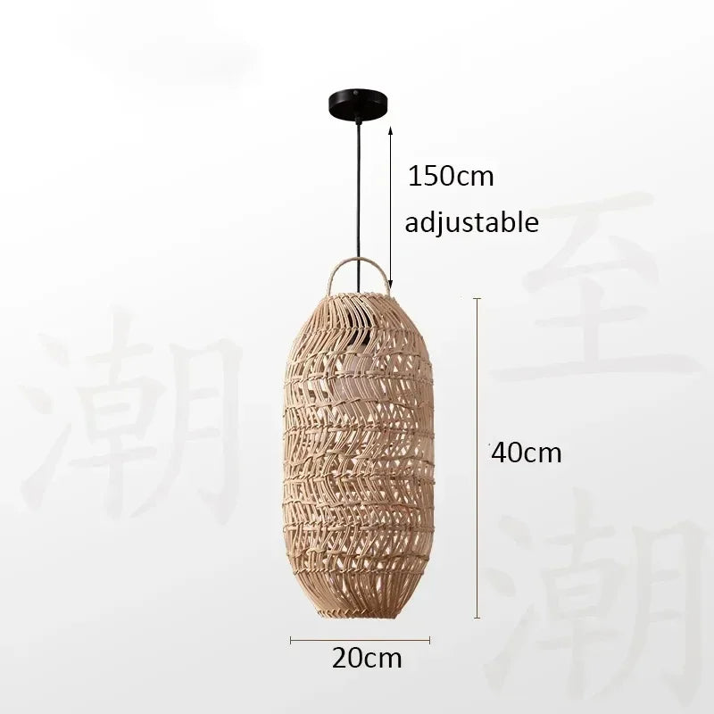Pendant Lamp - Vintage Wicker Rattan