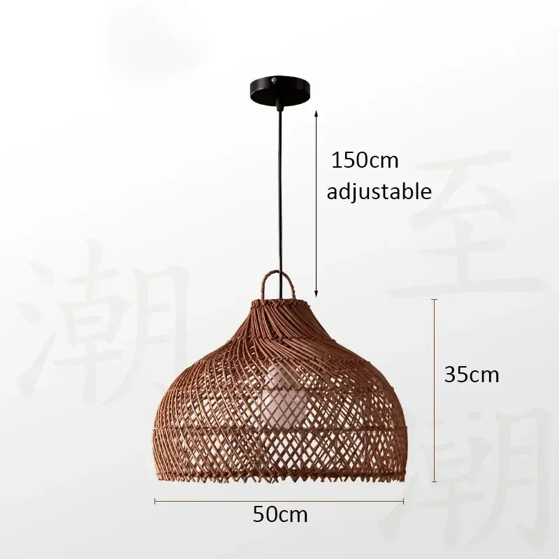 Pendant Lamp - Vintage Wicker Rattan