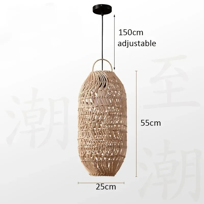 Pendant Lamp - Vintage Wicker Rattan