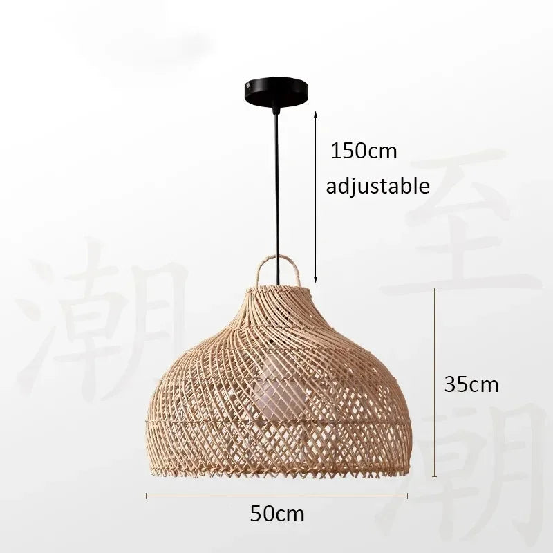 Pendant Lamp - Vintage Wicker Rattan