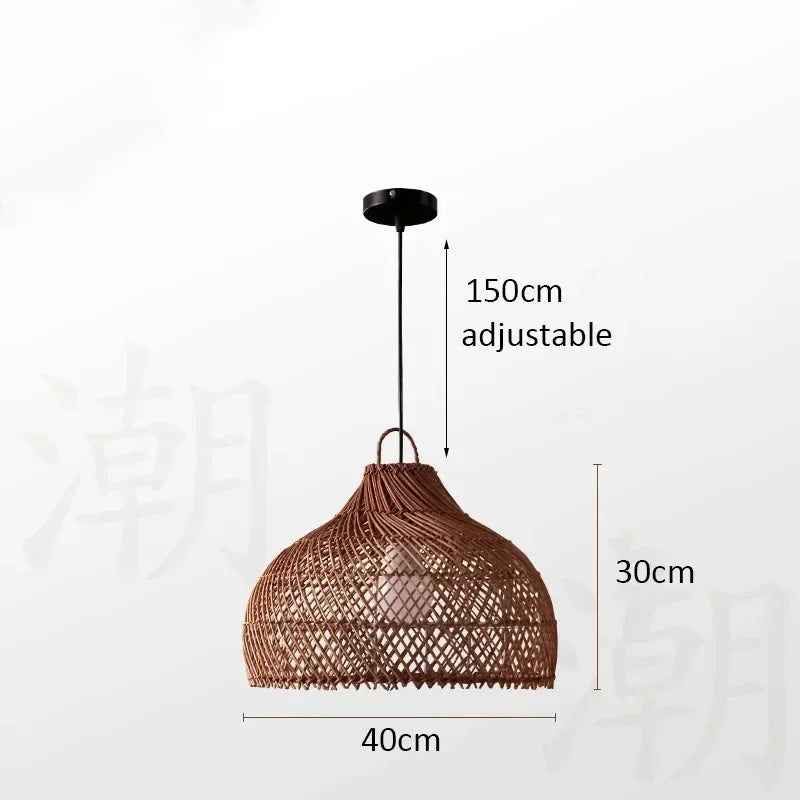 Pendant Lamp - Vintage Wicker Rattan