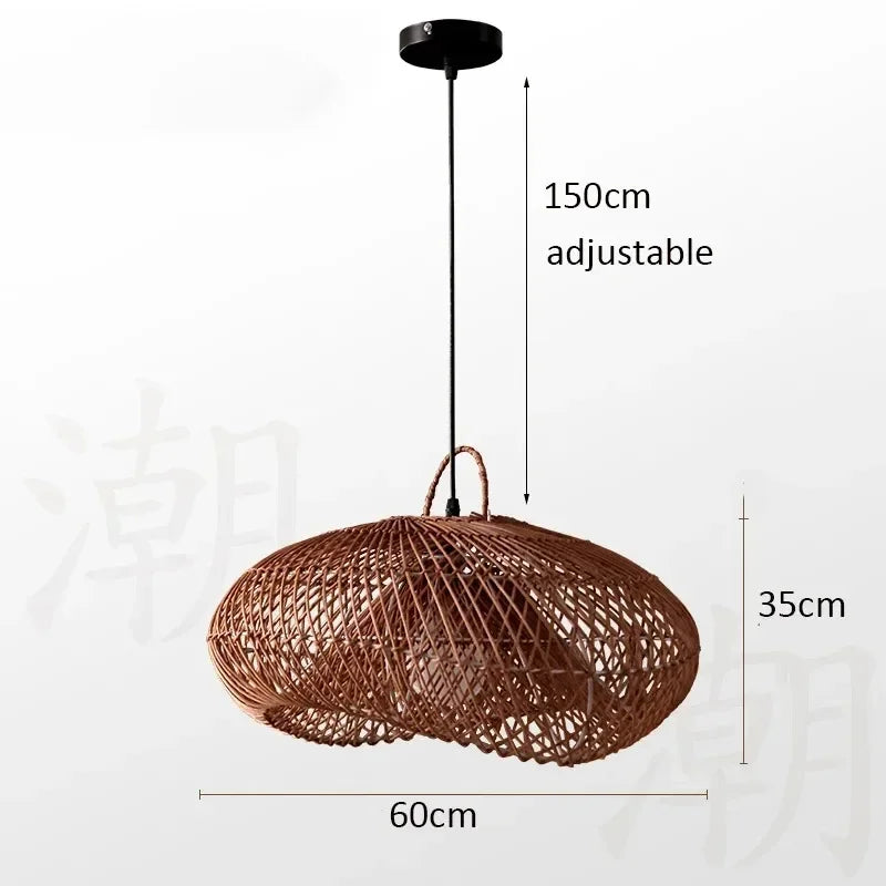 Pendant Lamp - Vintage Wicker Rattan