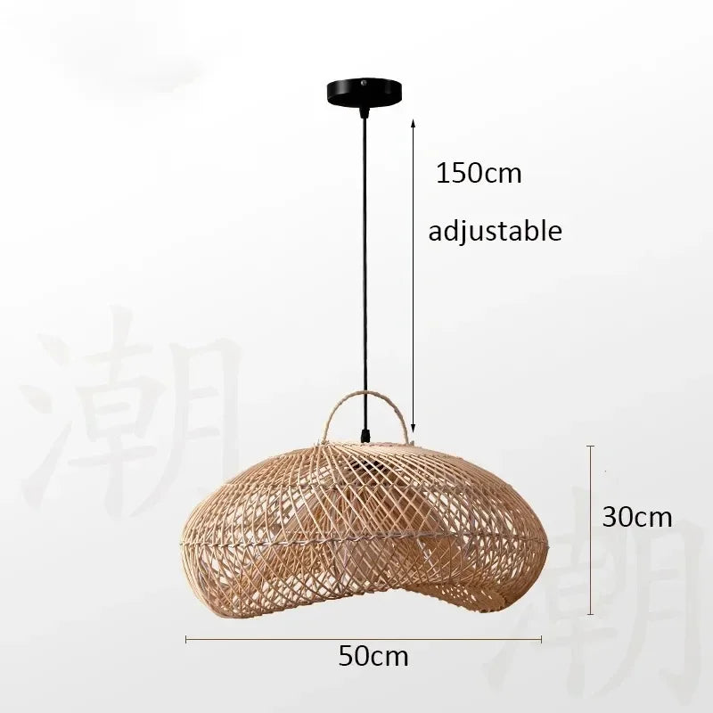 Pendant Lamp - Vintage Wicker Rattan