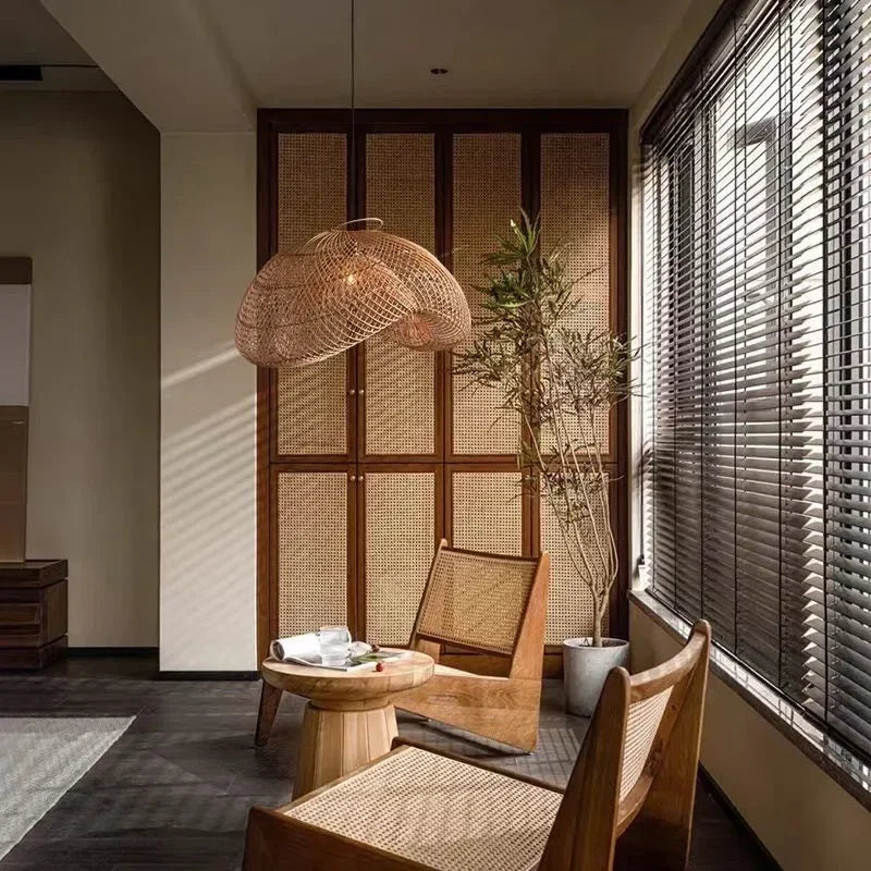 Pendant Lamp - Vintage Wicker Rattan