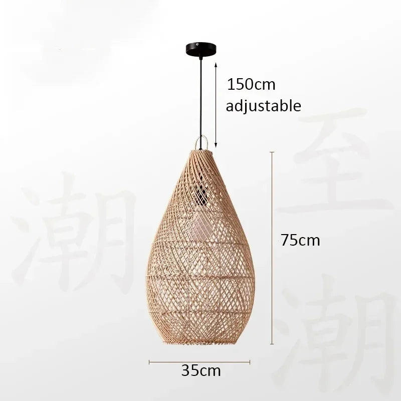 Pendant Lamp - Vintage Wicker Rattan