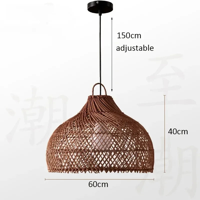 Pendant Lamp - Vintage Wicker Rattan