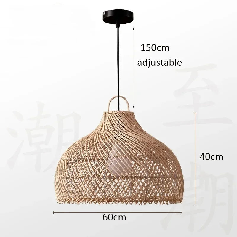Pendant Lamp - Vintage Wicker Rattan