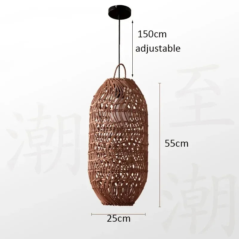 Pendant Lamp - Vintage Wicker Rattan